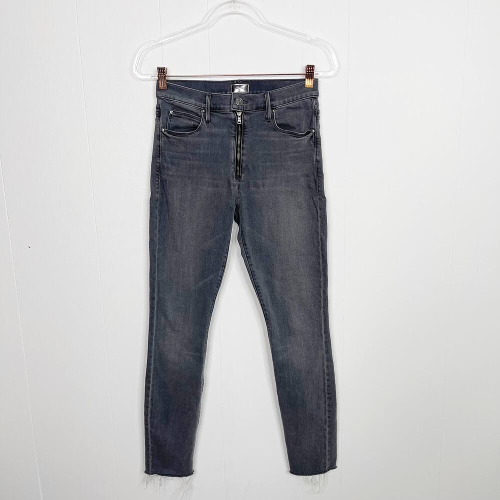 Mother Size 27 The Fly Stunner Fray Jeans in To The Moon and Back Gray Skinny